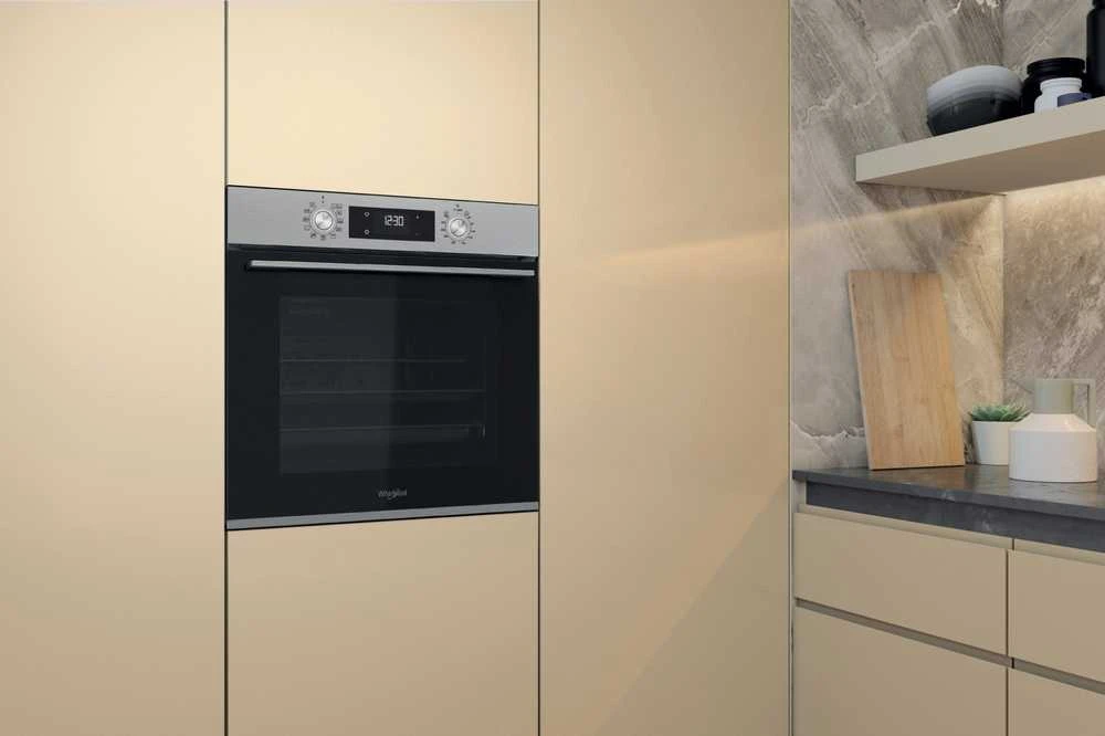 WHIRLPOOL orkaitė OMK58HU1X, plotis 60 cm, energijos klasė A+, nerūdijantis plienas