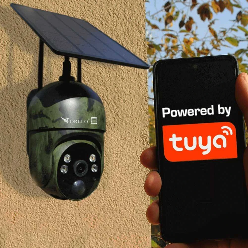 ORLLO IP kamera Orllo IP kamera belaidė 4G LTE pasukama su saulės kolektoriumi ORLLO TZ1 MORO
