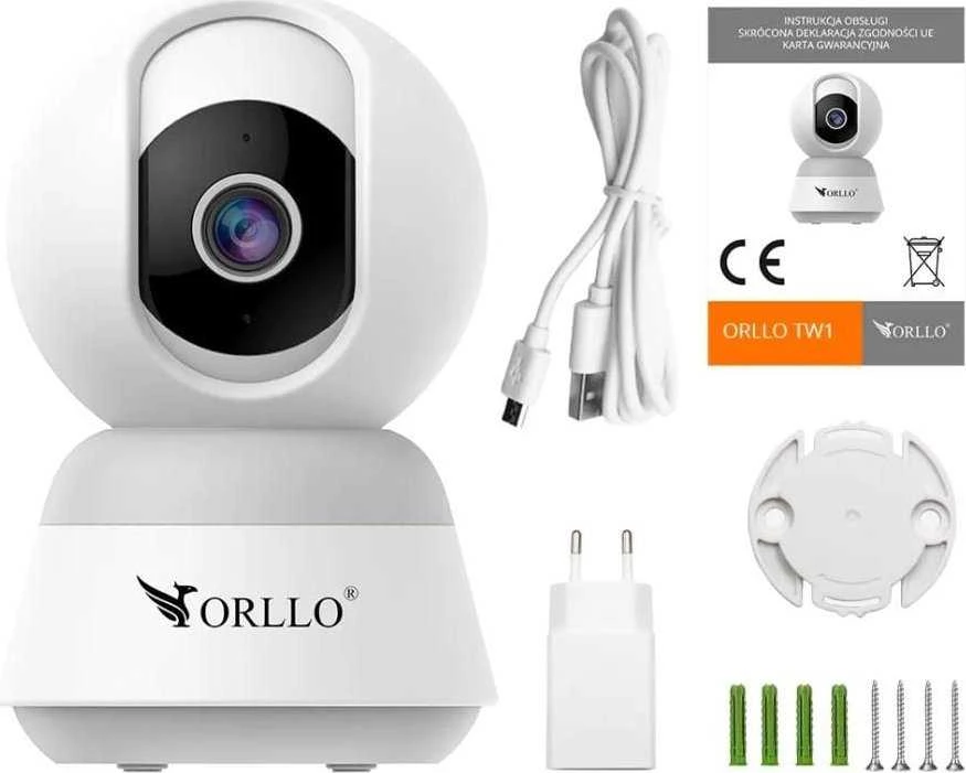 ORLLO TW1 4K IP kamera, balta