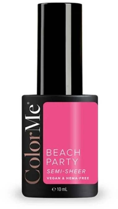 ColorMe Cosmetics Beach Party Semi-Sheer Semi-Permanent Nagų lakas Translucent, 10 ml