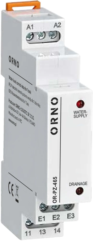 Orno 1 modulinė vandens lygio valdymo relė 1 bakui 24–240 V kintamoji/nuolatinė srovė
