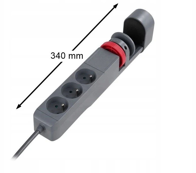 Orno Przedłużacz 3 krypčių stalo prailgintuvas 2P+Z, 1,5M H05VV-F 3x1,5mm², 2xUSB+1 C tipo