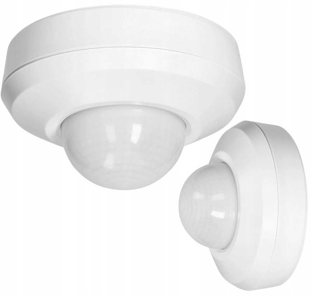 Orno 360 laipsnių judesio ir buvimo jutiklis, IP44, 2000W, papildomas tvirtinimo pagrindas, 3 jutikliai, balta