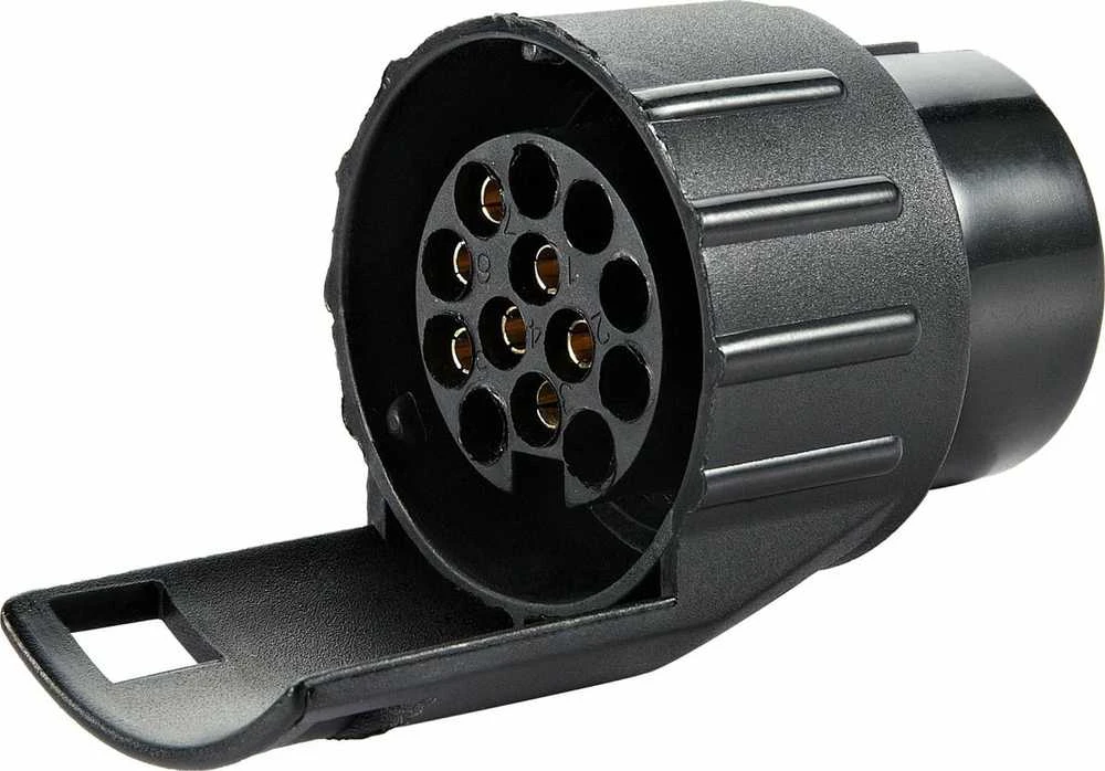 Orno 7/13 kontaktų priekabos lizdo adapteris, plastikinis, 12/24 V