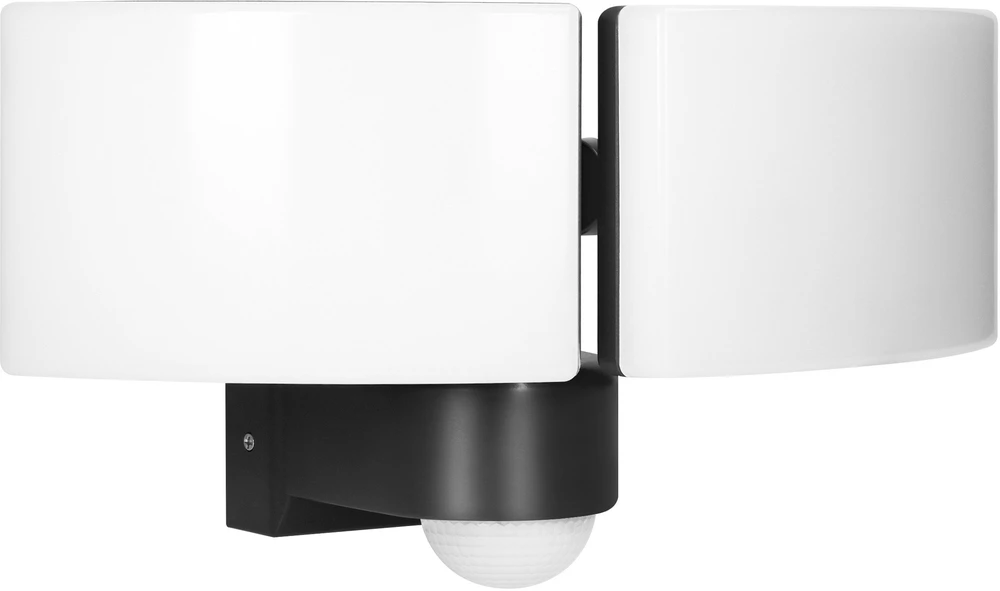 Orno TOS DUO LED 2x20W dvigubas sodo prožektorius su PIR, 2x1600lm, IP65, 4000K, PC, juodas