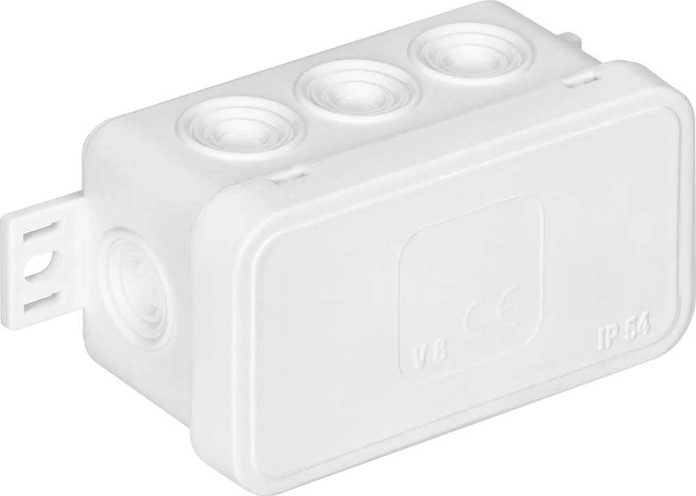 Orno Puszka CLICK skirstomoji dėžutė, IP54, 8 įvadai, 80x45x41mm, balta