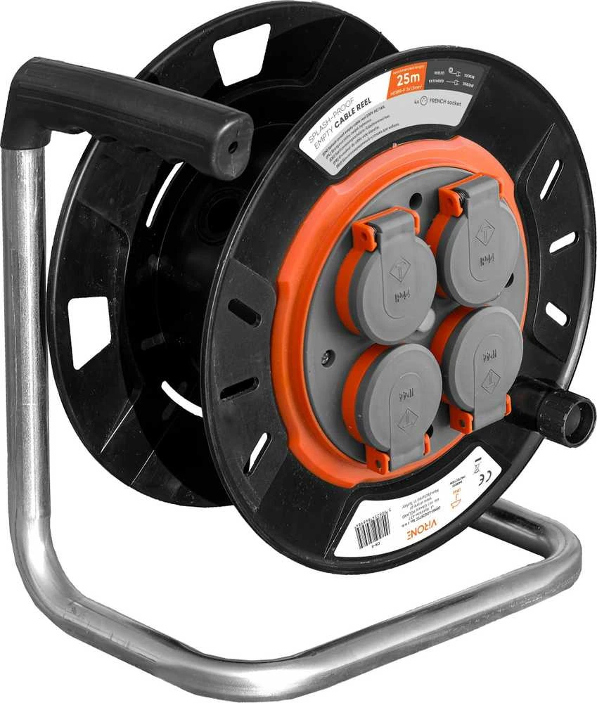 Vandeniui atspari ritė Orno IP44 4x2P+Z 16A 230V, H05RR-F 3x1,5mm2, 25m