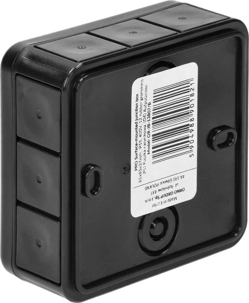 Orno Puszka PRO skirstomoji dėžutė, IP55, 400V, 12 įėjimų, 85x85x37mm, juoda