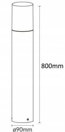 Orno DALIA sodo šviestuvas su judesio jutikliu, E27, maks. 15 W, IP54, 80 cm, juodas