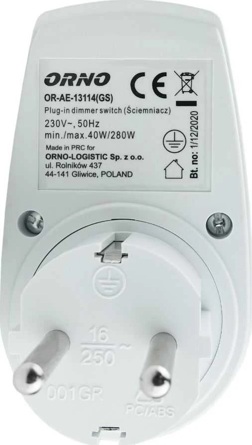 Orno Dimmer su Schuko 2880 maitinimo lizdu