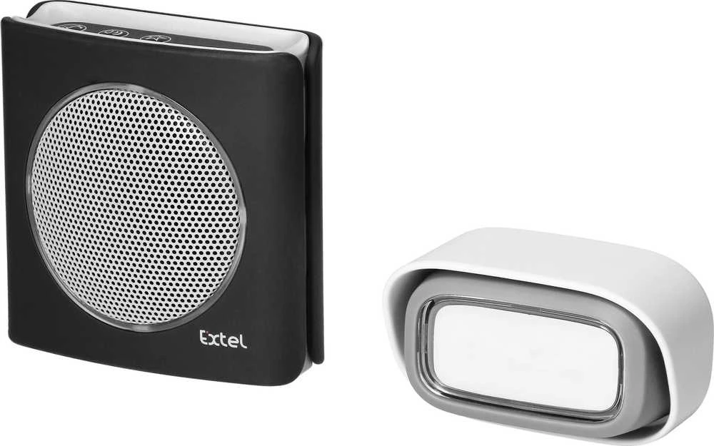 Orno Dzwonek EXTEL diBi Flash belaidis baterijomis maitinamas durų skambutis, juodas