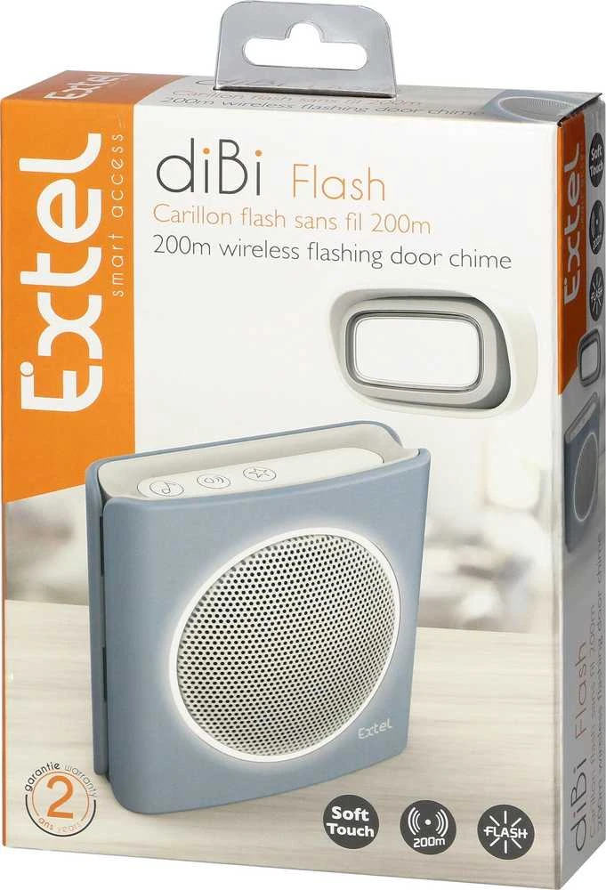 Orno Dzwonek EXTEL diBi Flash Soft belaidis baterijomis maitinamas durų skambutis, mėlynas