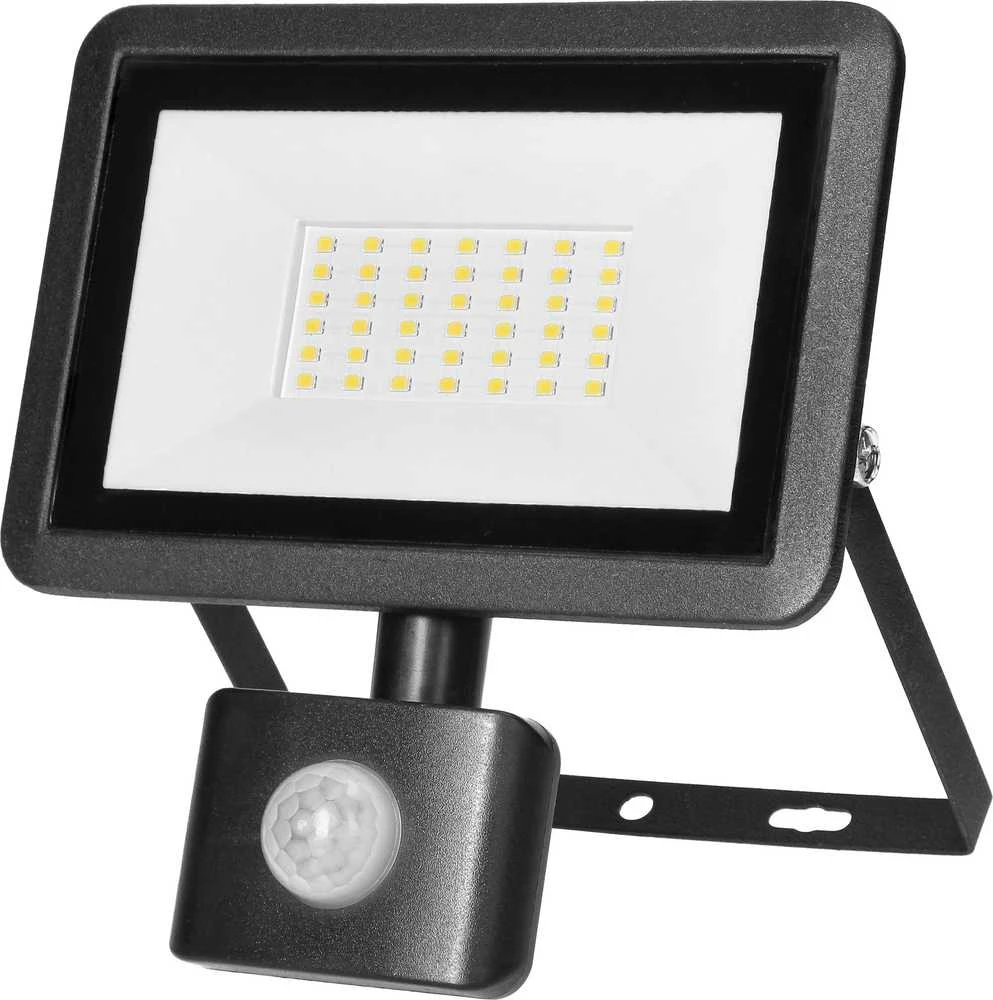 Orno FARO S LED prožektorius su PIR 30W, 2400lm, IP44, 4000K, aliuminis + stiklas