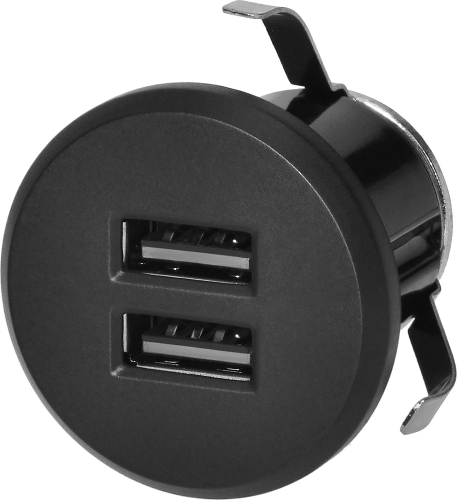 Orno Įkroviklis 2xUSB 3.4A įkroviklis, įleidžiamas, juodas