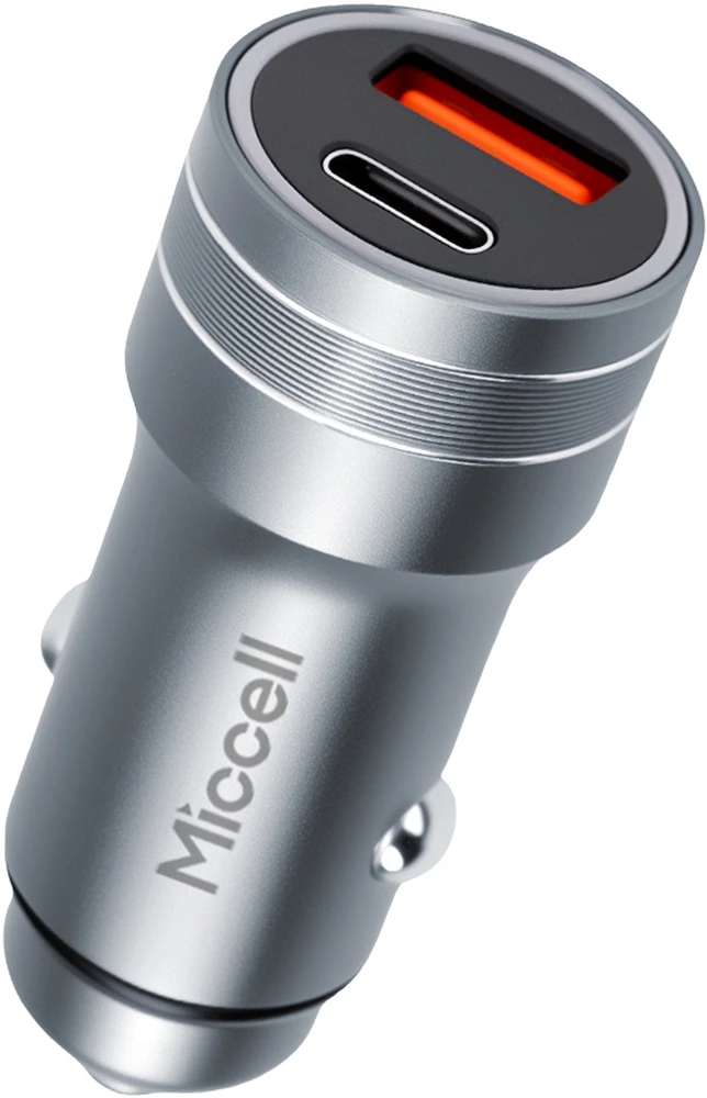 Orno Įkroviklis „Miccell VQ-C48“ automobilinis įkroviklis, 48 ​​W, USB-A + USB-C, pilkas