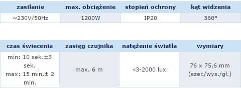 Lubinis šviestuvas LUBINIS JUDĖJIMO JUTIKLIS OR-CR-207 AC 230V ORNO