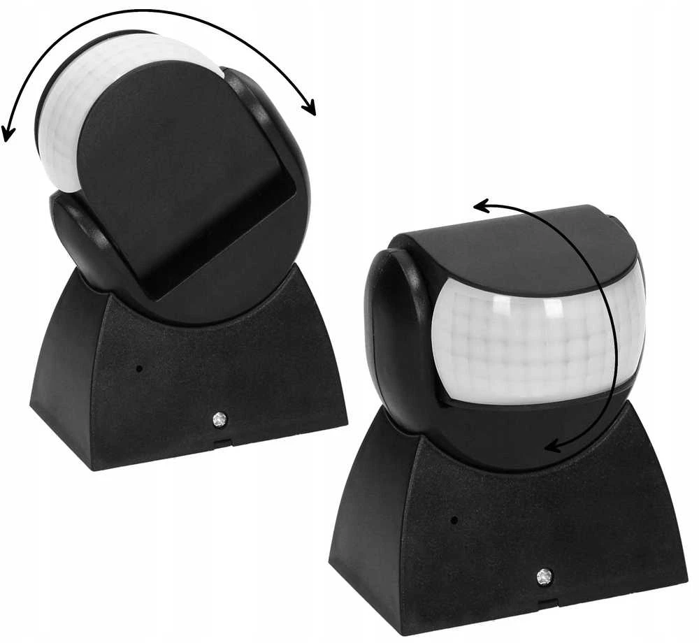 Orno Czujnik 180° judesio jutiklis, 2 jutikliai, IP65, 1200 W, juodas, TUYA išmanusis „Wi-Fi“