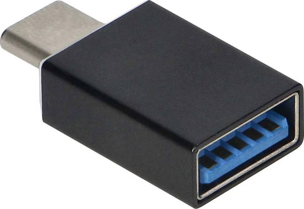 Juodas USB-C į USB-A 3.0 adapteris
