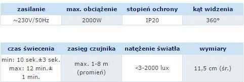 ORNO MIKROBANGŲ JUDĖJIMO JUTIKLIS, IP20,2000W, Ypatingai plokščias