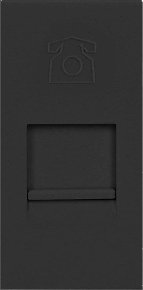 Orno NOEN RJ11, modulinis lizdas 22,5x45mm telefonas RJ11, juodas