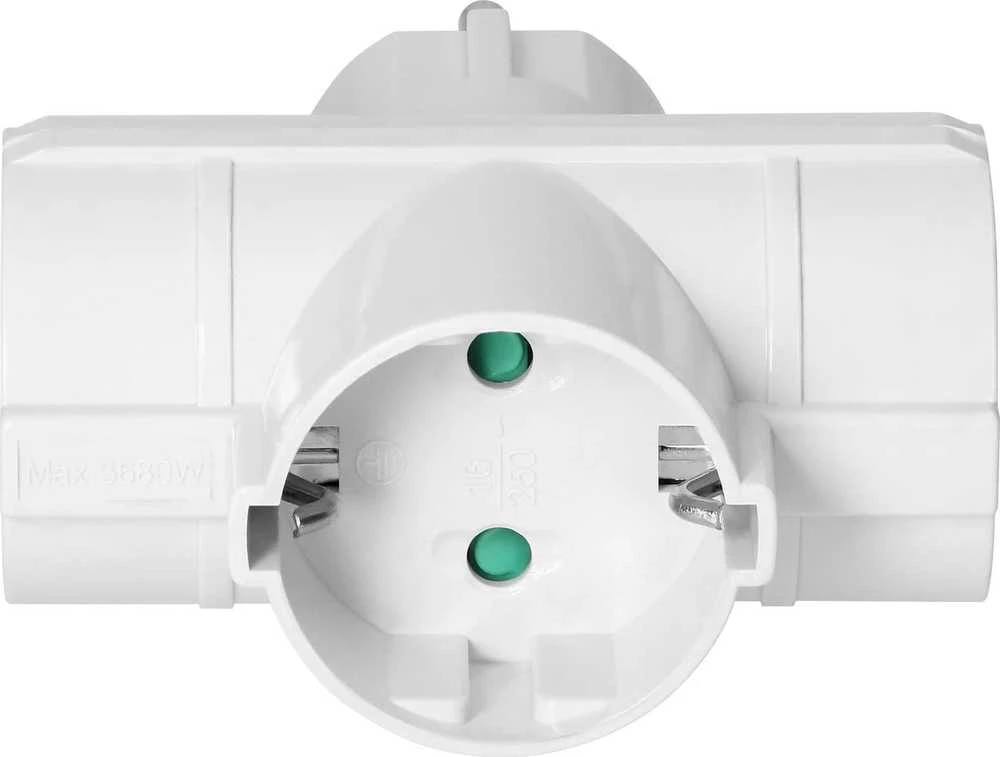 Orno Rozgałęźnik Skirstytuvas 3x2P+Z (Schuko), baltas