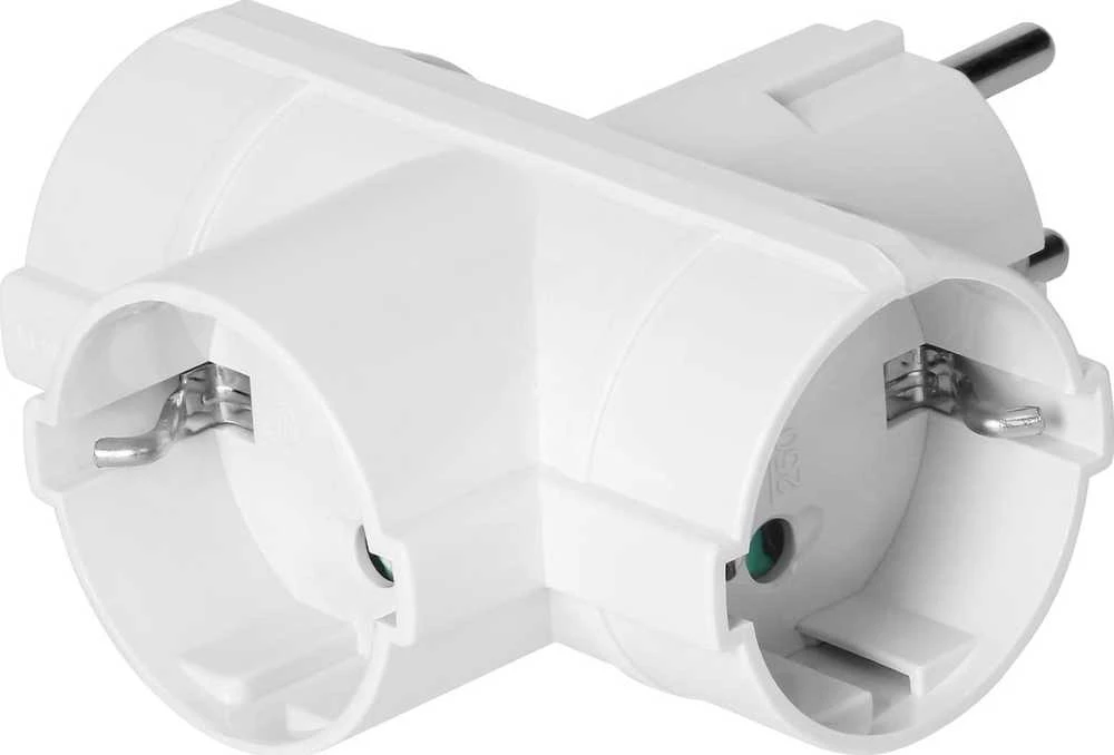 Orno Rozgałęźnik Skirstytuvas 3x2P+Z (Schuko), baltas