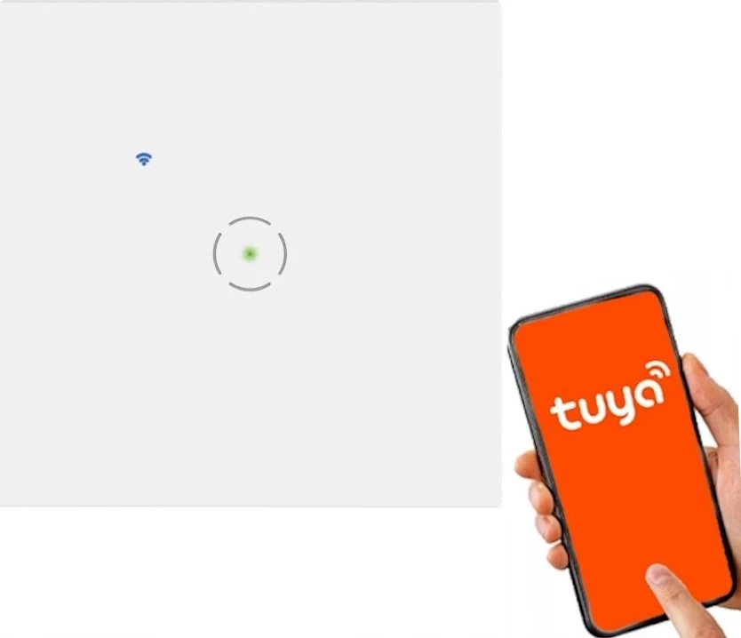 Orno Włącznik „Tuya Smart Home“ vieno įleidžiamo Wi-Fi jungiklio, baltos spalvos