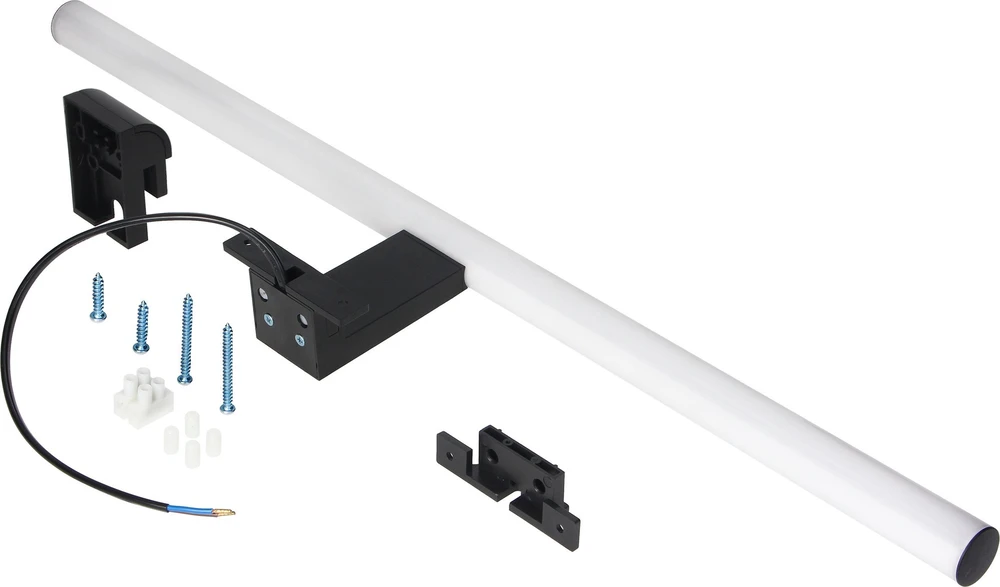 Sieninis šviestuvas Orno PEEGEL LED 9W, veidrodinis šviestuvas, 810lm, 4000K, ilgis 60 cm, plastikas + akrilas, juodas