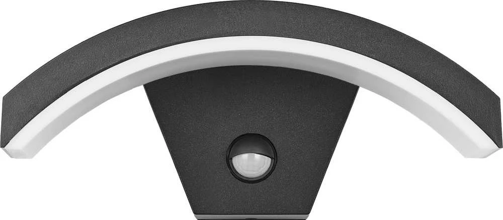 Lubinis šviestuvas Orno PILEA LED 9W, sodo šviestuvas su PIR jutikliu, 700lm, IP54, 4000K, juodas