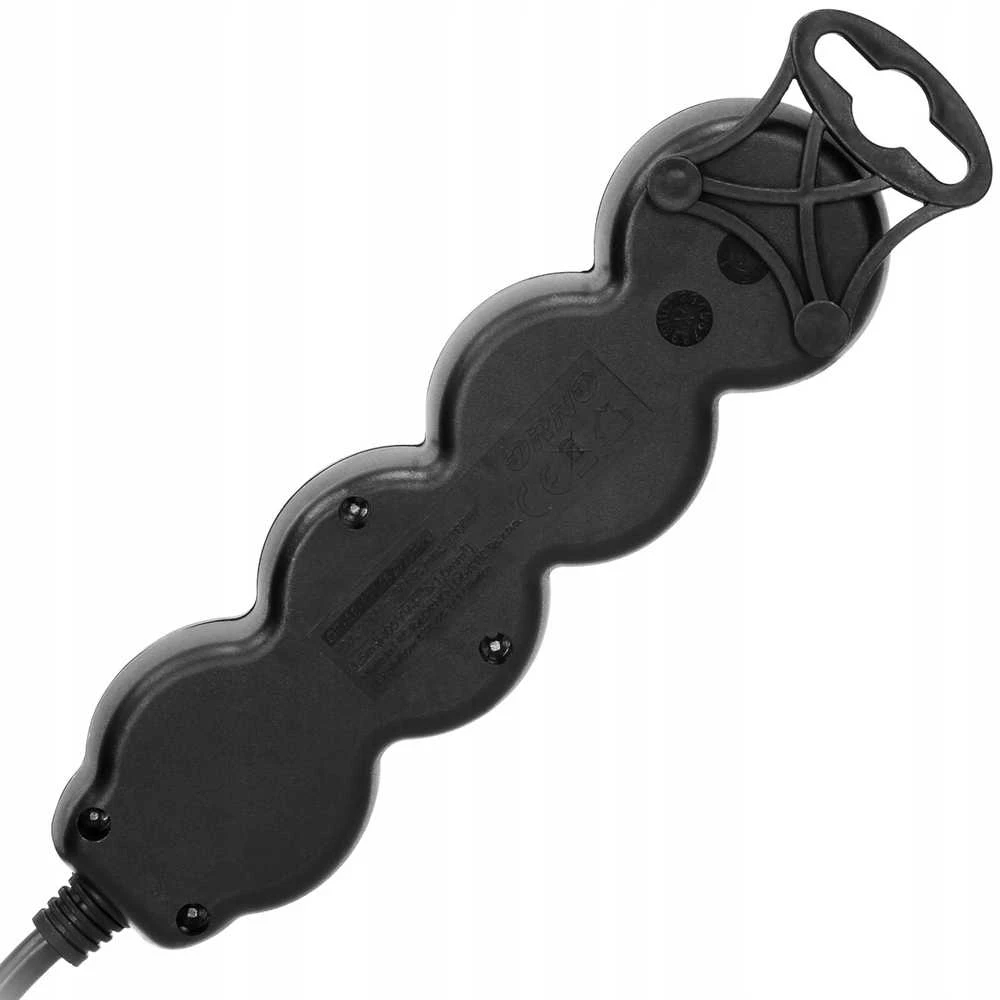 Orno Przedłużacz Prailgintuvas 3x2P+Z, ĮJUNGTA/IŠJUNGTA, 1,4m, 3x1mm², juodas