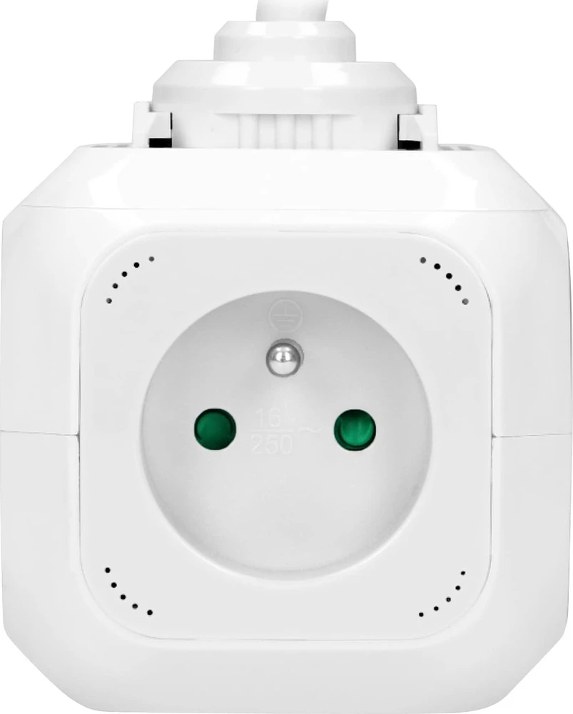 Orno ilgintuvai 4 x 2P+E, 2xUSB įkrovikliai, 1.4m H05VV-F 3x1mm2, baltas (OR-AE-13144/W)