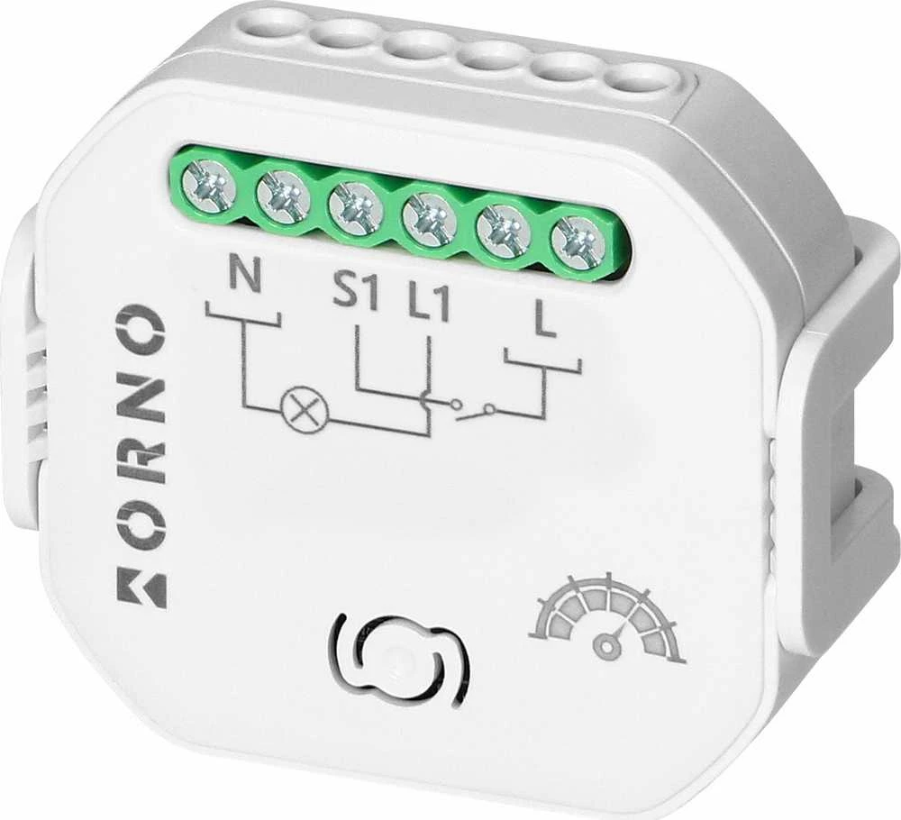 Orno Przekażnik 1 kanalo įleidžiamoji relė su „Tuya Smart Wi-Fi“ ir BLE šviesos reguliatoriumi