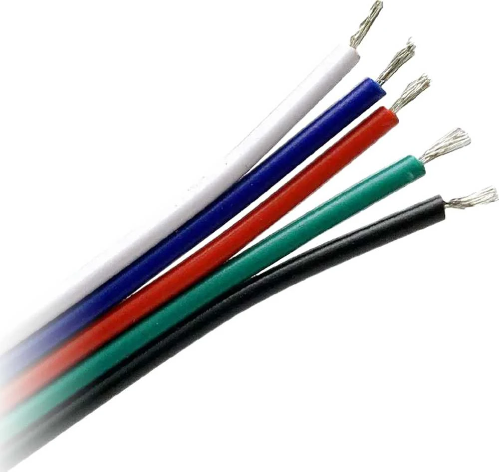 Orno Przewód, RGBW LED juostų kabelis, 5x0.35mm2, 25m