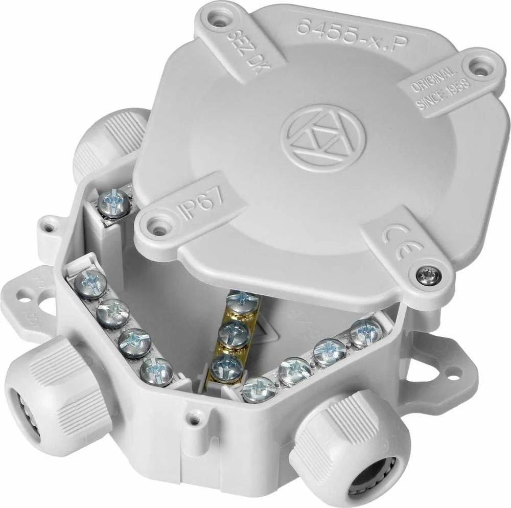 Orno Puszka Hermetiška dėžutė IP67, 4 sandarikliai, 122 x 122 mm, pilka