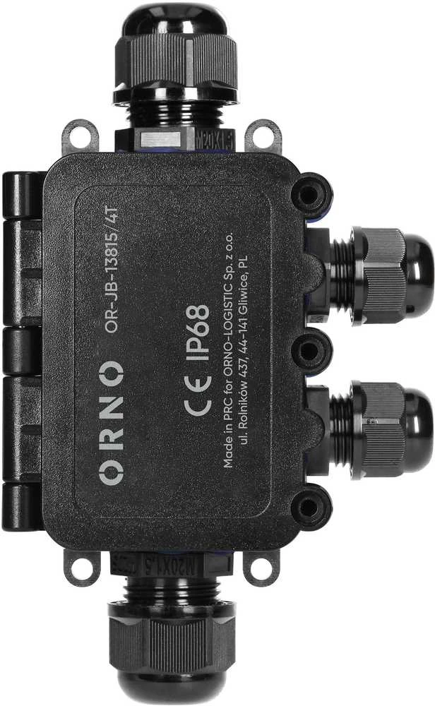 Orno Puszka Dėžutė be išpjovos HD IP68, 0,75–4,0 mm?, 2 M20 ir 2 M16 jungtys, T formos