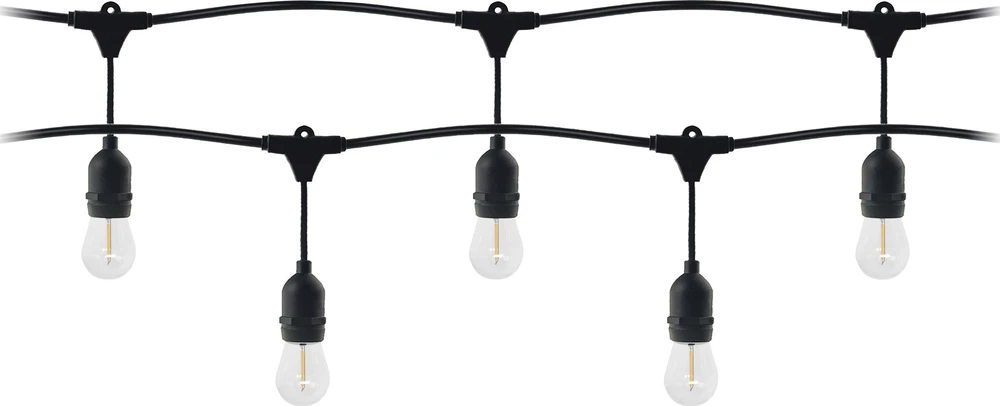 Pakabinamas šviestuvas Orno Rinkinys Šviesų girliandų rinkinys - 1 girlianda 5 m (5 šviestuvai) + 5 LED lemputės 1 W E27, 3000 K - šilta + 1 lemputė nemokamai!