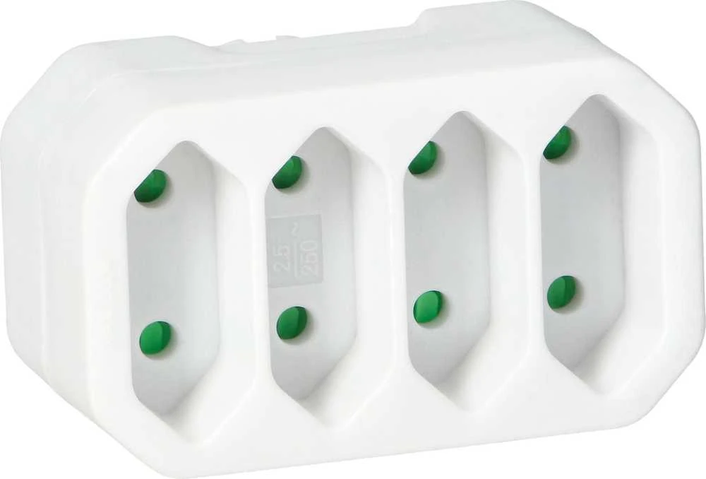 Orno Rozgałęźnik 4x2P euro skirstytuvas, baltas