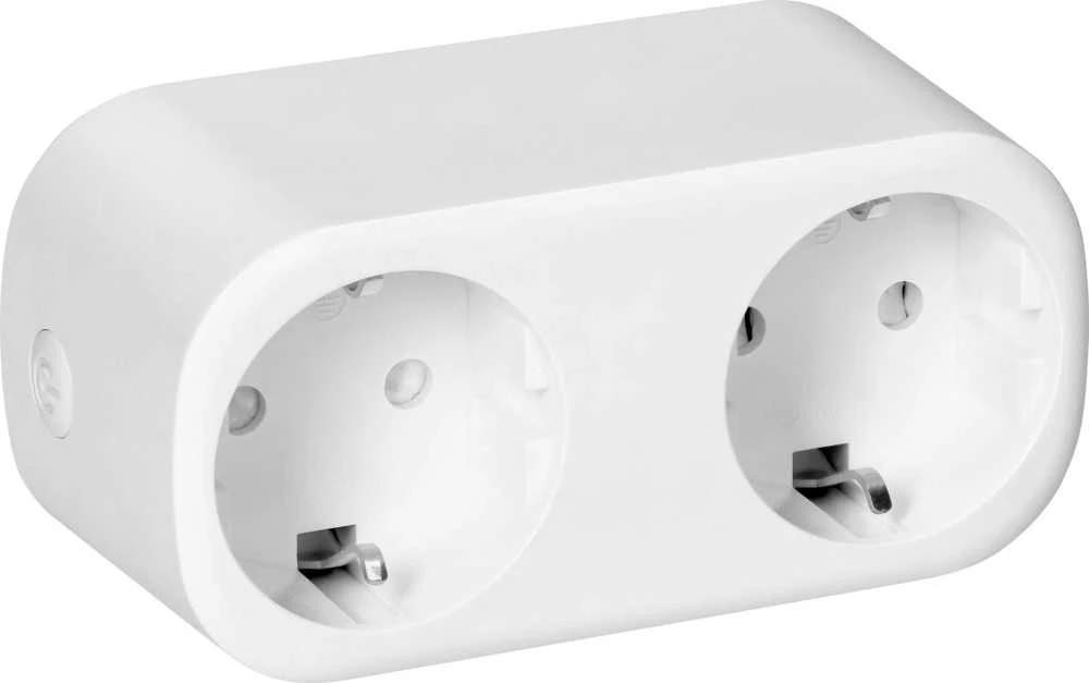 Orno Rozgałęźnik „Tuya Smart Wi-Fi“ dvigubas belaidis skirstytuvas, „Schuko“, baltas