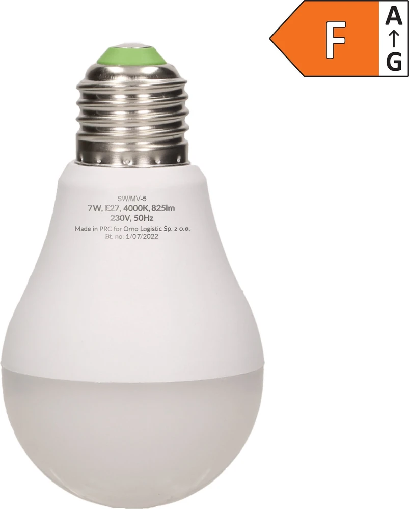 Orno THAR LED NEW 7W A60 lemputė su mikrobangų judesio jutikliu, 600lm, 4000K, E27
