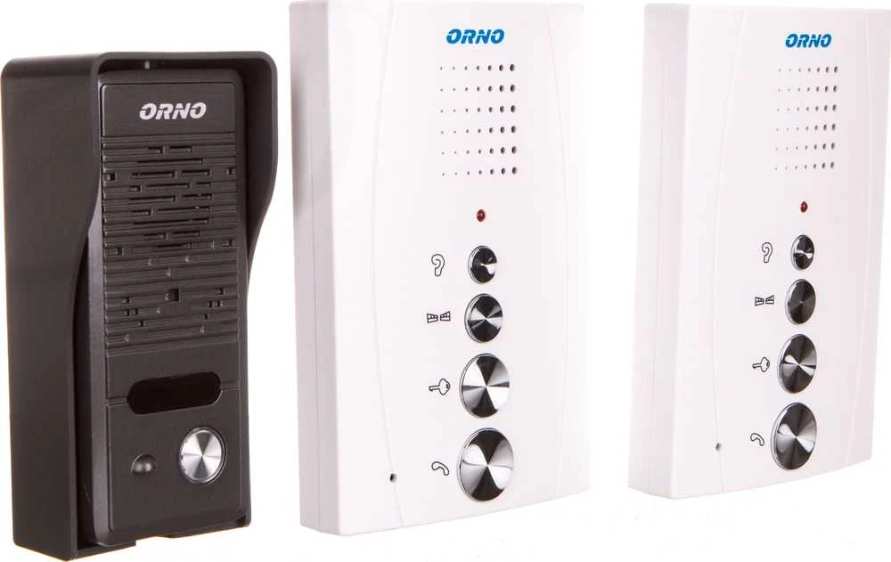 Orno Rinkinys Vienos šeimos domofono komplektas su domofonu, be ragelio, baltas, ELUVIO INTERCOM