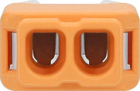 Orno Złączka 2 laidų įspaudžiama instaliacinė jungtis; 0,75–2,5 mm² laidui; IEC 300 V / 24 A; 10 vnt. lizdinėje pakuotėje.