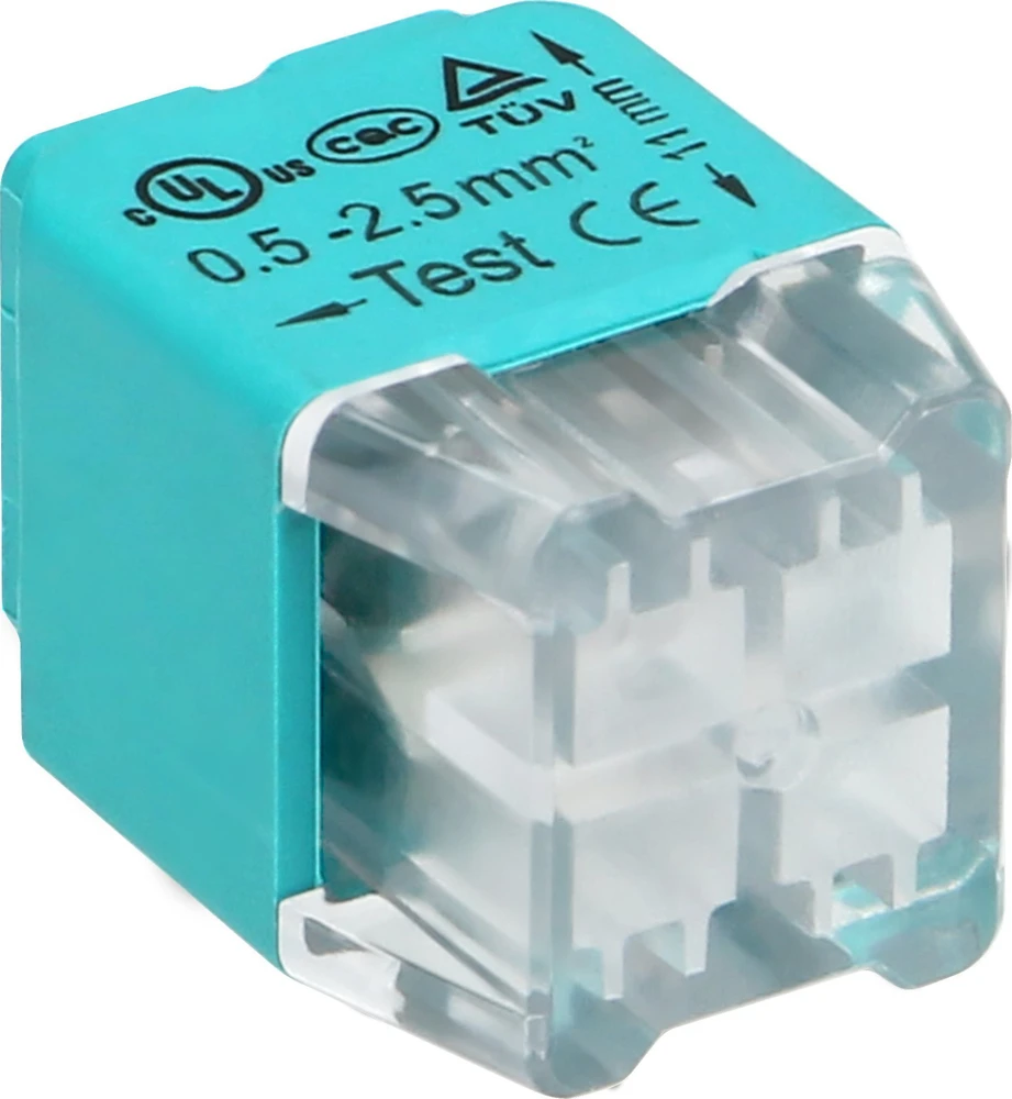 Orno Złączka 4 laidų įspaudžiama instaliacinė jungtis; 0,75–2,5 mm² laidui; IEC 300 V / 24 A; 10 vnt. lizdinėje pakuotėje.