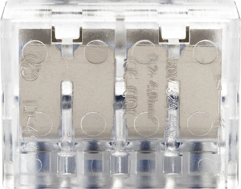 Orno Złączka 4 laidų kompresinė instaliacinė jungtis; bet kokiam 0,75–4 mm² laidui; IEC 450V/32A, 50 vnt.