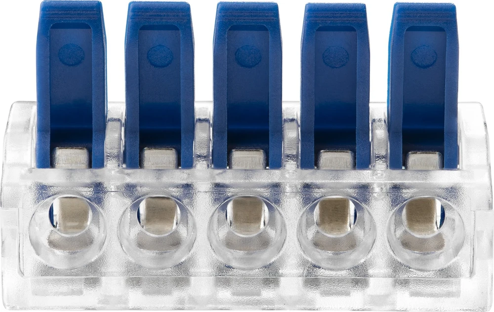 Orno Złączka 5 laidų kompresinė instaliacinė jungtis; bet kokiam 0,75–4 mm² laidui; IEC 450V/32A, 50 vnt.