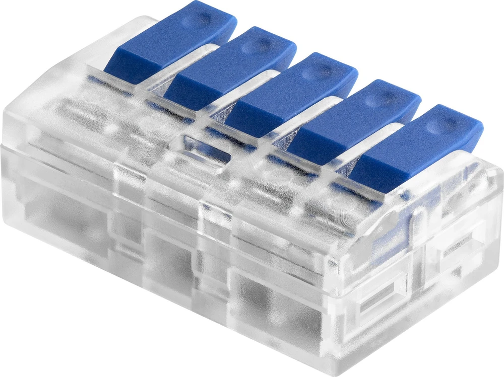 Orno Złączka 5 laidų kompresinė instaliacinė jungtis; bet kokiam 0,75–4 mm² laidui; IEC 450V/32A, 50 vnt.