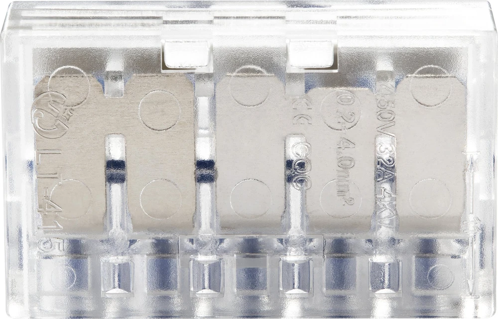 Orno Złączka 5 laidų kompresinė instaliacinė jungtis; bet kokiam 0,75–4 mm² laidui; IEC 450V/32A, 50 vnt.