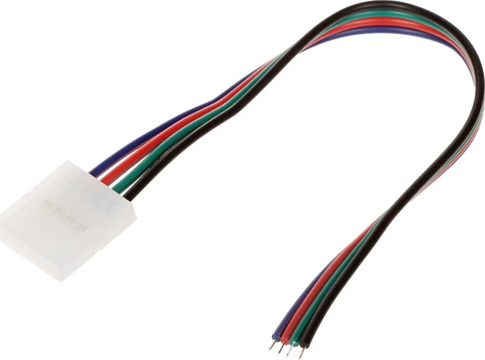 Orno Złączka RGB LED jungtis 10 mm, vienpusė, su laidu