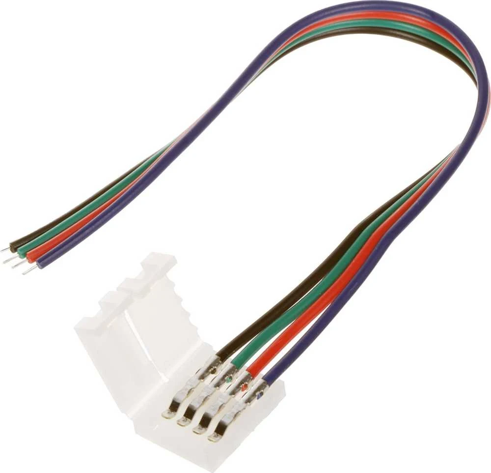 Orno Złączka RGB LED jungtis 10 mm, vienpusė, su laidu
