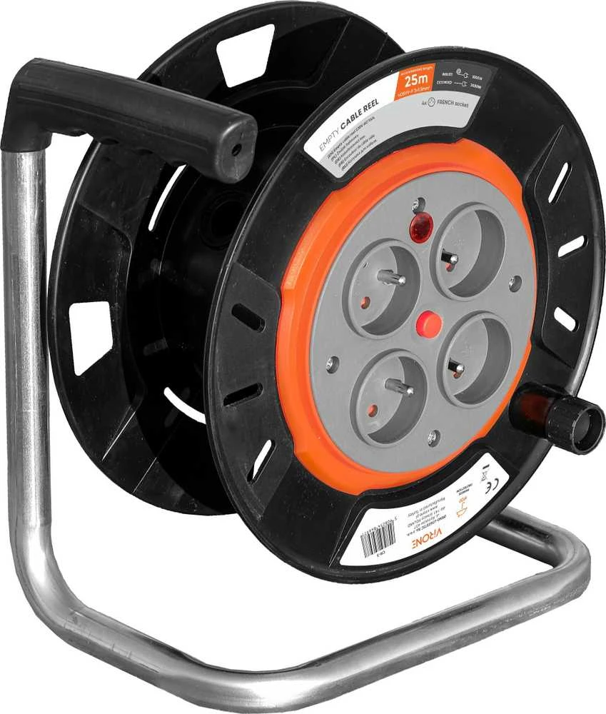Orno Zwijak Kabelio ritė IP20 4x2P+Z 16A 230V, H05RR-F 3x1.5mm2, 25m