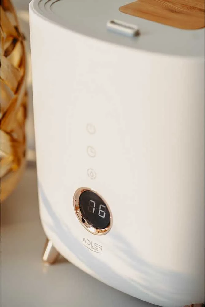 Adler | AD 7972 | Drėkintuvas | 23 W | Vanduo bako talpa 4 L | Tinka kambariams iki 35 m² | Ultragarsinis | Drėkinimo pajėgumas 150-300 ml/val | Baltas